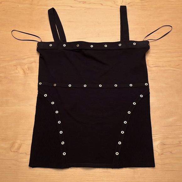 Cache Black Sweater Tube Top w/ Removable Straps Sz M - Picture 3 of 14